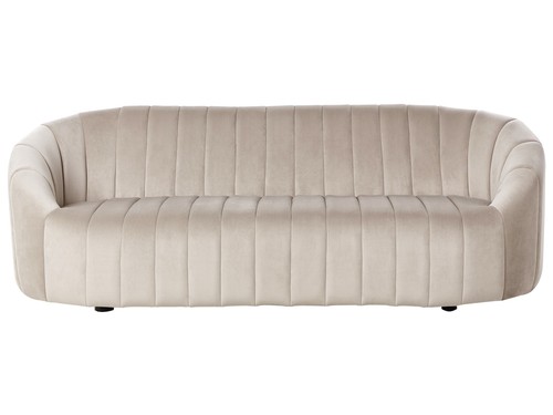 Seater velvet sofa beige - velvet,