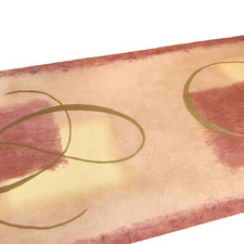 5m Roll of Wallpaper Border - Natural Squares Orange - Readyroll Self Adhesive