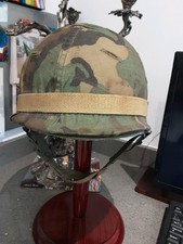 Fantastic U.S military Vietnam War M1 Helmet -  Origional Chinstrap And Liner