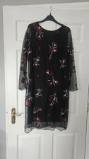 Women Red And Black Floral