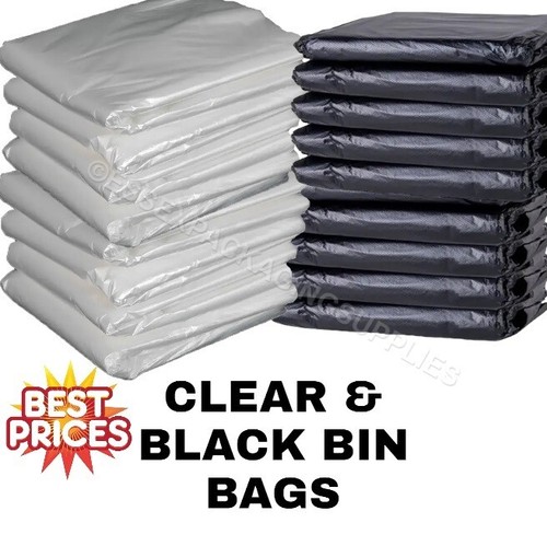 Rubbish bags black clear - rubbish,