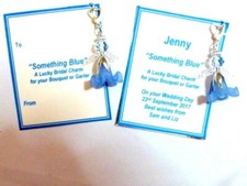 Something Blue Guardian Angel Traditional Bridal Clip-on Charm Personalised Card