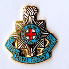 Enamel Lapel Badge SUSSEX  REGIMENT