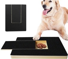 Dog Nail Scratch Board File with Built in Snack Box Wooden Sandpaper Puppy Nail