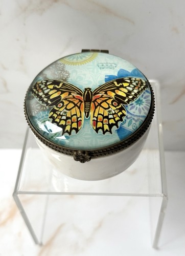 Butterfly trinket box - trinket, ceramic