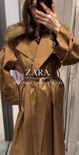 Zara oversize faux fur - zara, collar