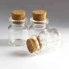 4ml Lots 50-200 pieces Cork bottle Wishing bottles Empty Clear 22x27mm