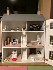 Dolls House Emporium Classical Dolls House with Berkeley Basement. Furniture inc
