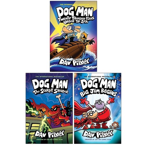 Dog man series dav pilkey - man,