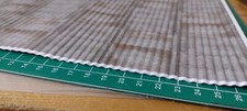 Model Railway iron sheet wall / floor texture Sheet A4 corrugated 200gsm card x2
