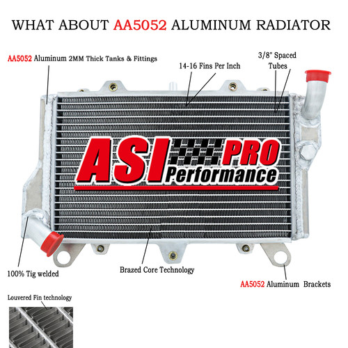 2rows aluminium cooler for - aluminium,