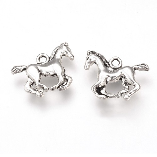 Tibetan silver charms horse - charms,