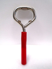 VINTAGE RED BAKELITE HANDLE BOTTLE OPENER! 4"L EXCELLENT CONDITION!