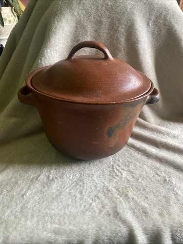 Handmade clay cooking - pot, with