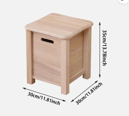 Wooden step stool with - with, storage