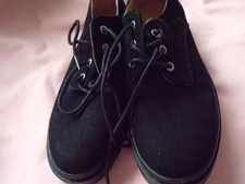 Ladies' black faux suede shoes size 3 from 'Miss E-vie School