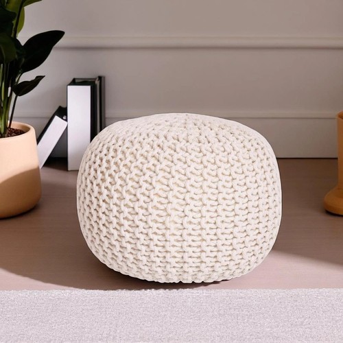 Cream hand knitted moroccan - hand,