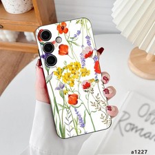 Pretty Flower Case For Samsung Galaxy S25 S24 A17 A36 A56 Soft Rubber Phone Case
