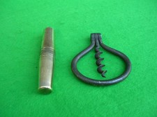 TWO VINTAGE FOLDING COLLAPSIBLE CORKSCREWS 1 BRASS 1 METAL ( dcb t1 )