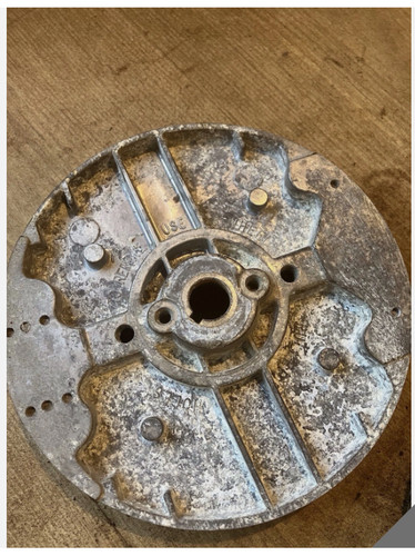 Flywheel and fan - -, hayter