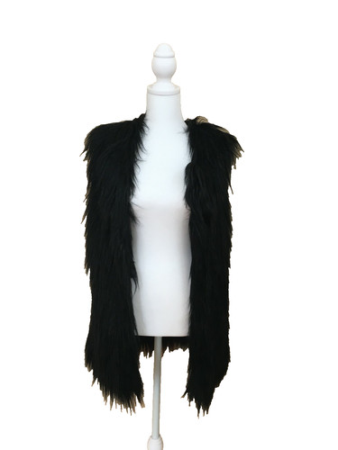 Topshop long faux - fur, gilet
