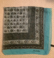 Jane shilton 32” square scarf with aqua boarder. New without tags.