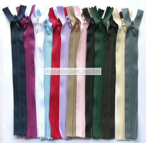 Invisible zip nylon - invisible, closed