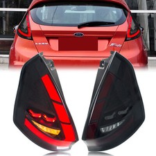 VLAND LED Smoked Tail Lights For Ford Fiesta Hatchback SE ST 2008-2019 W/Dynamic