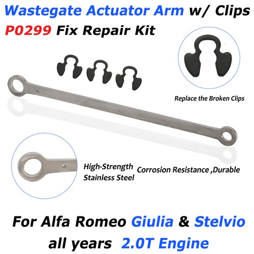 Wastegate actuator arm clips - &,