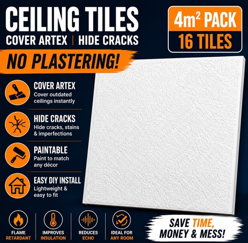 Ceiling tiles 50cm - 50cm, 4m²