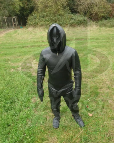 Leather catsuit full body suit - body,