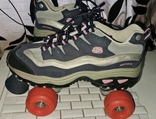 Skechers 4 Wheeler Roller Skates Size 5.5 UK Blue And Pink