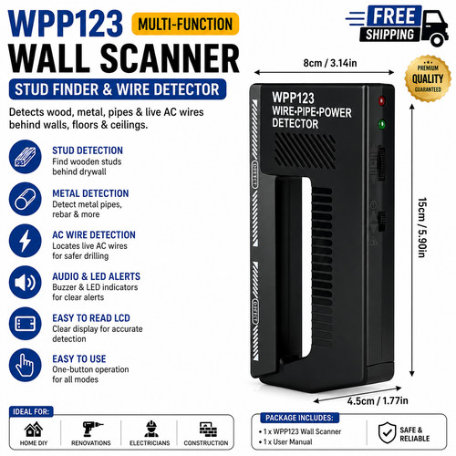 Wpp123 stud finder wall - finder,