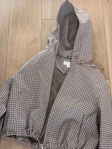 Zara check hooded jacket - , size
