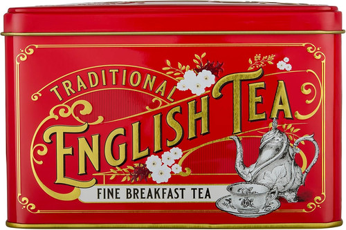 Victorian tea tin with - victorian,