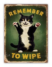 Funny Black White Cat Toilet