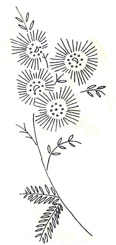 Vintage embroidery transfer - vintage,