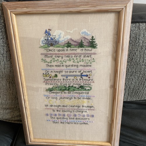 Vtg rare needlepoint cross - vtg,