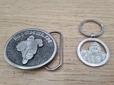 Michelin Man Bibendum belt buckle and keyring 