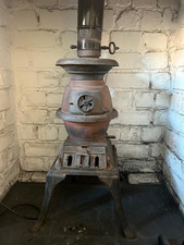 Vintage Cast Iron Stove; Ideal for Shepherd’s Writing Hut, Narrow Boat, Man Cave