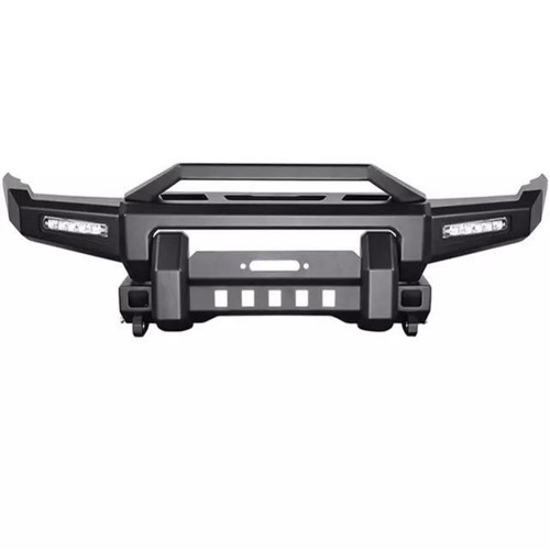 Front steel bumper with winch - with,