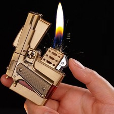 Free Name Engrave Christmas gift Cigarettes lighter Gas lighter #344 Gas
