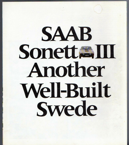 Saab sonett iii 1970 usa - sonett,