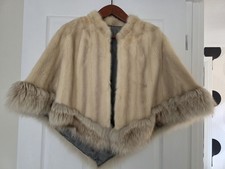 1960s Vintage Blonde Mink Cape