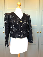 Chanel Tweed Distressed Crop