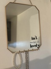 Gold Hanging Mirror •