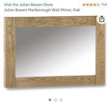Julian Bowen Marlborough Wall Mirror, Oak