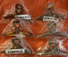 Set Of Six Hair Claws Clips For Thick Hair Tortoise And Gray