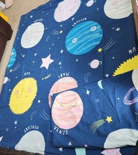 Child's Cotbed/Toddler Bed Duvet Cover Set Reversible Space Theme