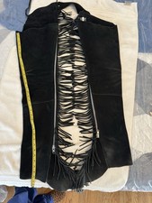 Black Suede Full Chaps with